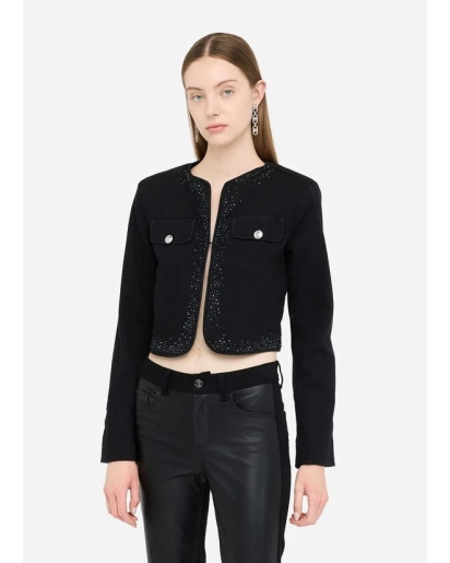 LIU.JO Liu Jo denim jacket with rhinestones