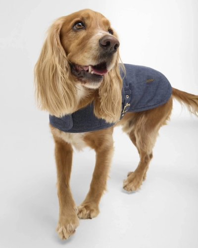Barbour Denim drywax dog coat indigo