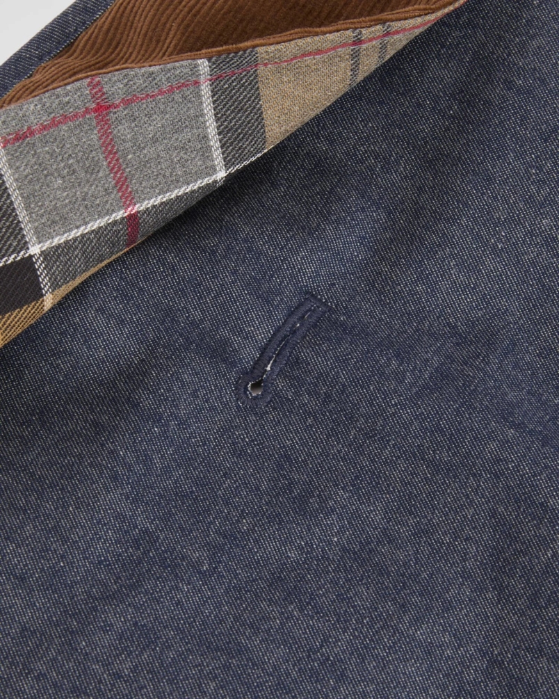 Barbour Denim drywax dog coat indigo