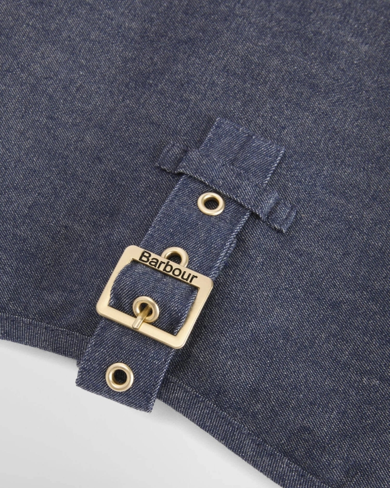 Barbour Denim drywax dog coat indigo