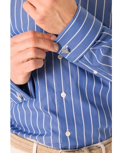 DE VENT De Vent Luke doubel cuff blue stripe