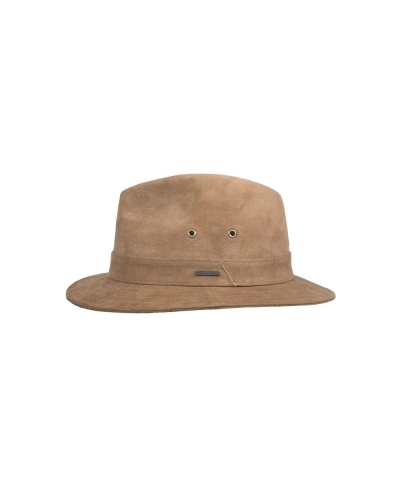 Hatland Eldoret suede hoed beige