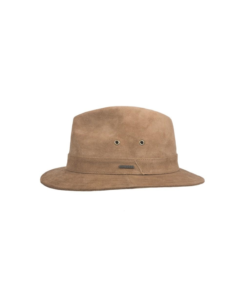Hatland Eldoret suede hoed beige