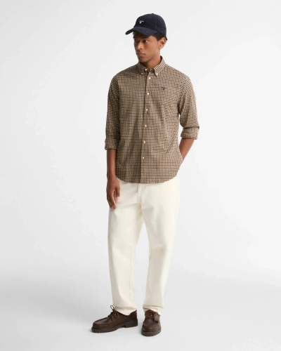 Barbour Finkle tailored long-sleeved shirt dark sand