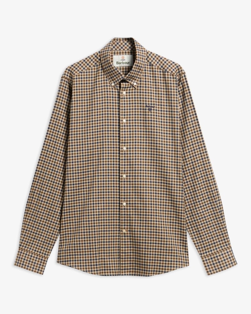 Barbour Finkle tailored long-sleeved shirt dark sand