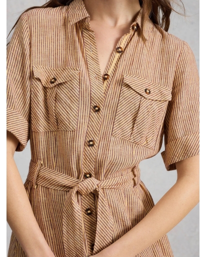 WHITE STUFF White Stuff Tiff blend shirt dress natural multi