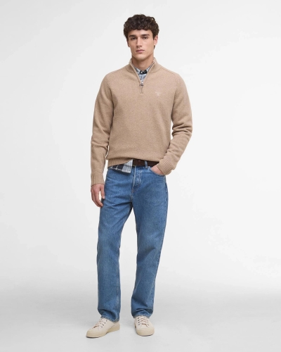 Barbour Grangetown half-zip jumper washed stone washed stone