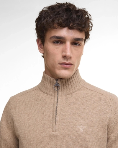 Barbour Grangetown half-zip jumper washed stone washed stone