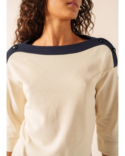 Saint James Latsia x Isabelle Ballu ecru/navy
