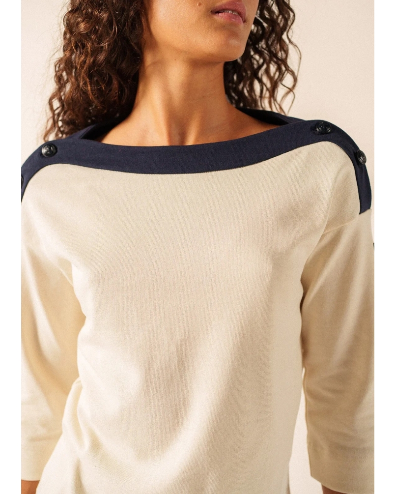 Saint James Latsia x Isabelle Ballu ecru/navy
