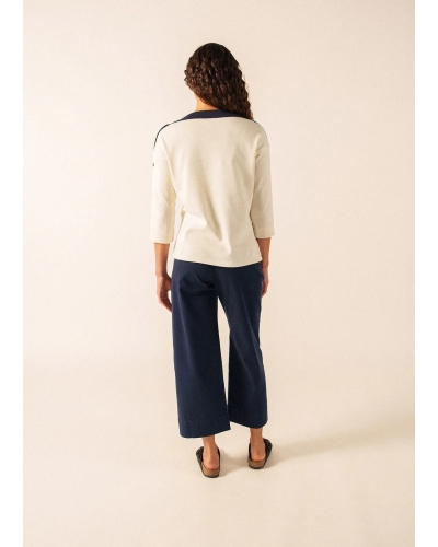 Saint James Latsia x Isabelle Ballu ecru/navy