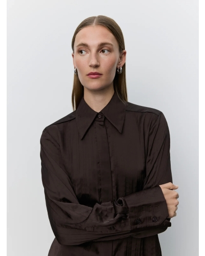 Sofie Schnoor Wilda fitted shirt dark brown