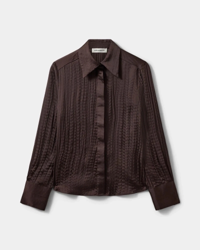 Sofie Schnoor Wilda fitted shirt dark brown