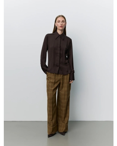 Sofie Schnoor Wilda fitted shirt dark brown