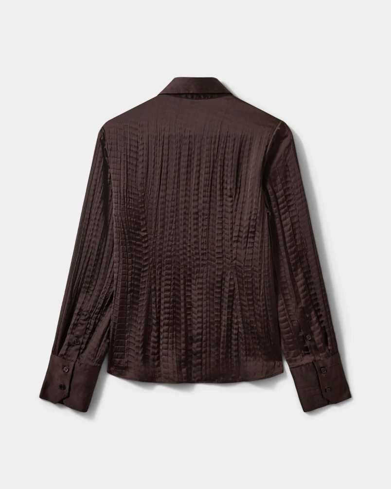 Sofie Schnoor Wilda fitted shirt dark brown