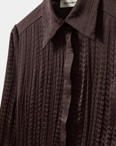 Sofie Schnoor Wilda fitted shirt dark brown