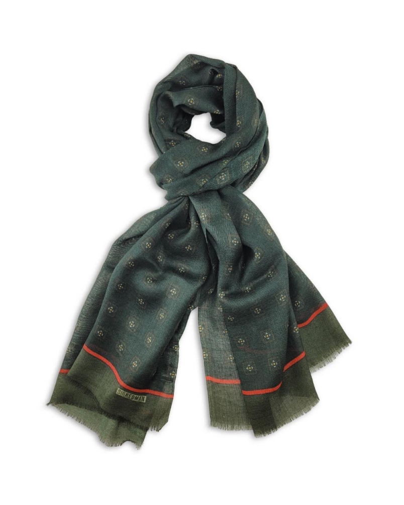 Sir Redman Herensjaal Heritage groen/rood/wit/oker