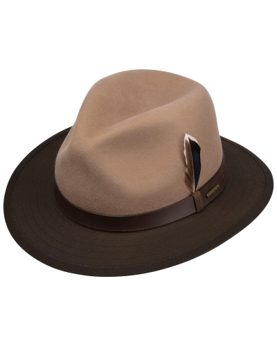 Stetson Traveller woolfelt/waxed cotton beige/khaki