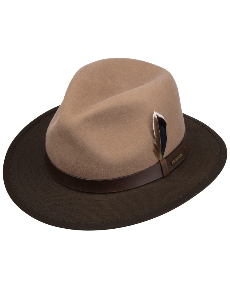 Stetson Traveller woolfelt/waxed cotton beige/khaki