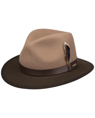 Stetson Traveller woolfelt/waxed cotton beige/khaki
