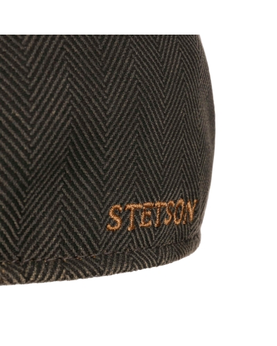 Stetson Duck cap herringbone mud/black
