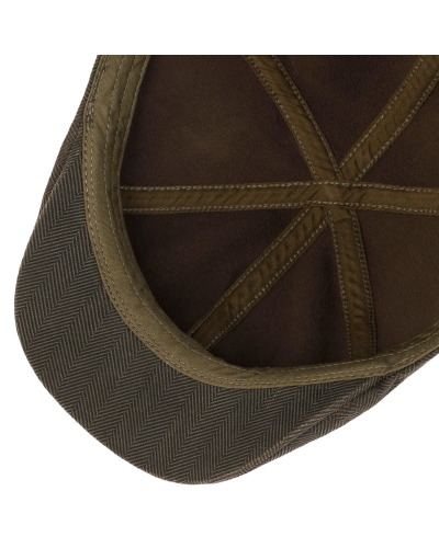 Stetson Duck cap herringbone mud/black