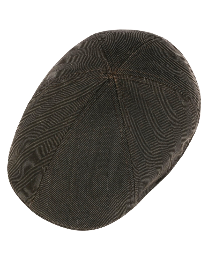 Stetson Duck cap herringbone mud/black