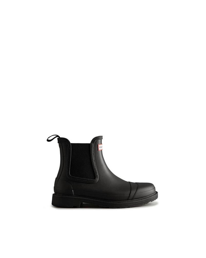 Hunter Women's commando chelsea boots black