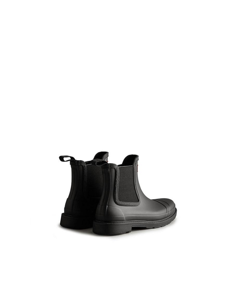Hunter Women's commando chelsea boots black