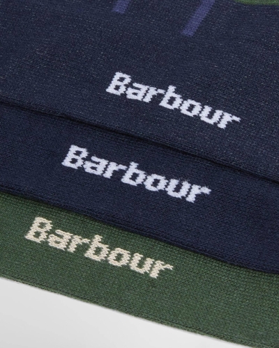 Barbour Tartan socks gift set tn98 evergreen