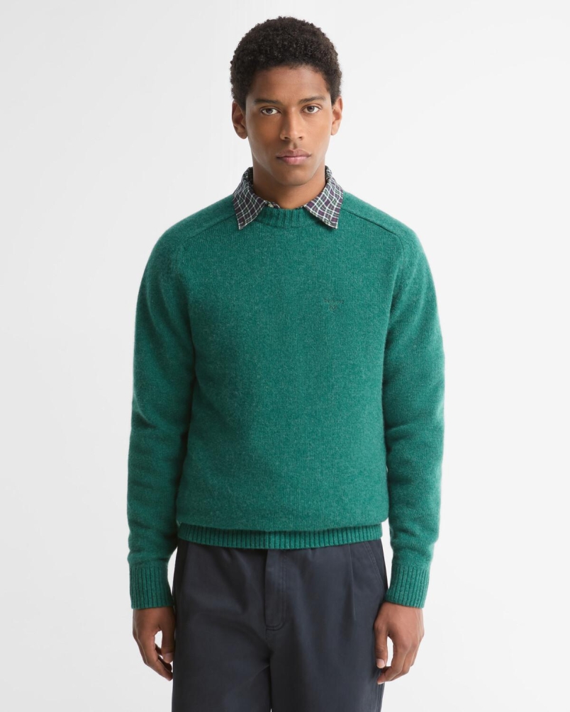 Barbour Newtown crew neck sweater green