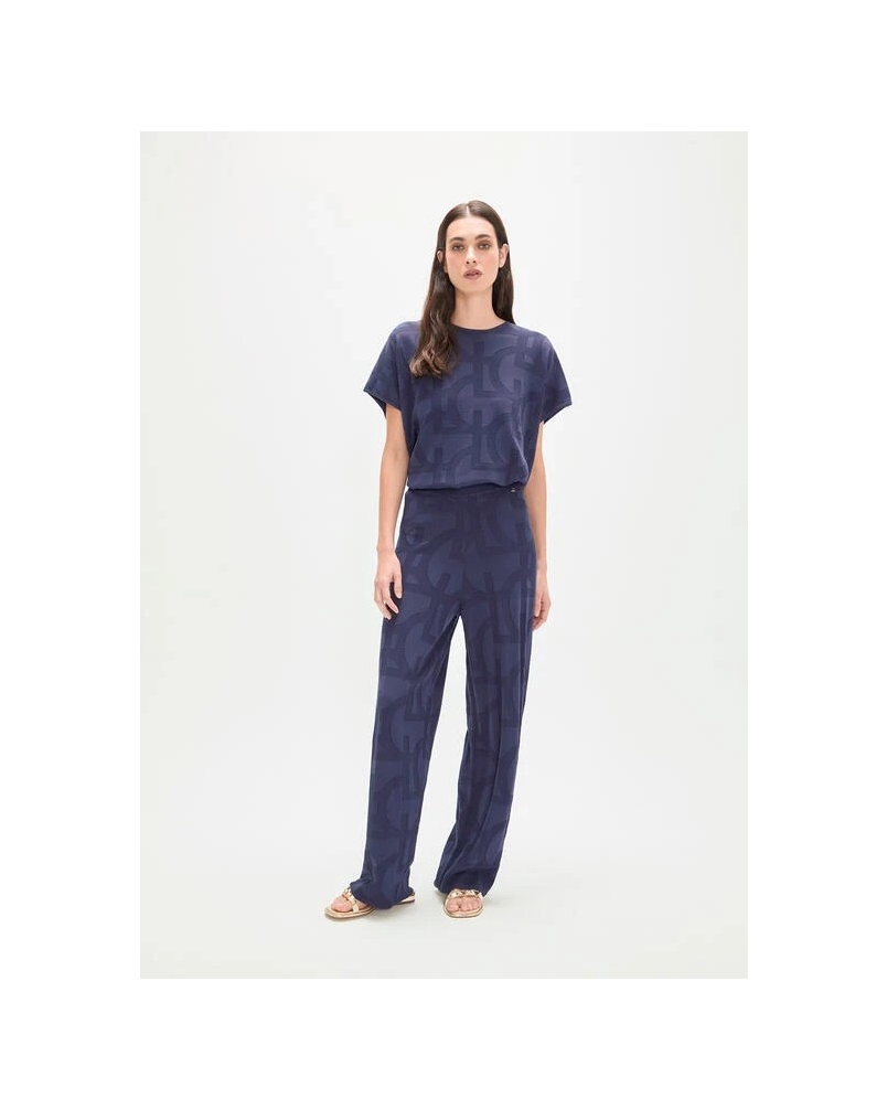 Lola Casademunt Jaquard trousers navy navy