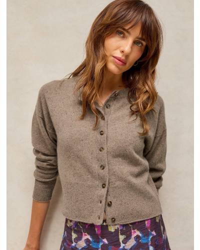 White Stuff Kylie cashmere cardigan lgt nat