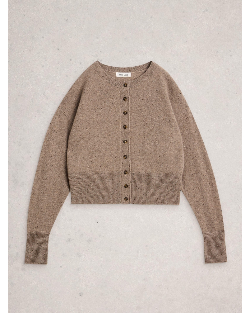 White Stuff Kylie cashmere cardigan lgt nat
