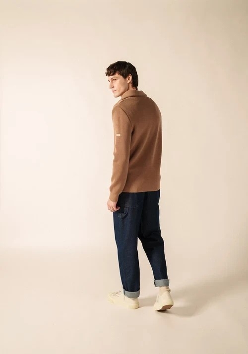 Saint James Cotentin Jumper beige fonce