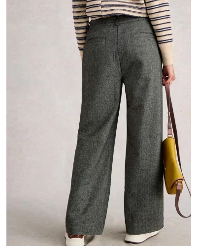 BELLE TWEEDY TROUSER grey mlt