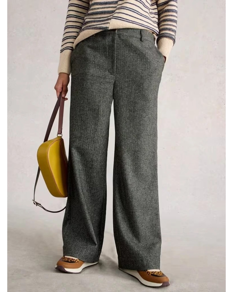 BELLE TWEEDY TROUSER grey mlt