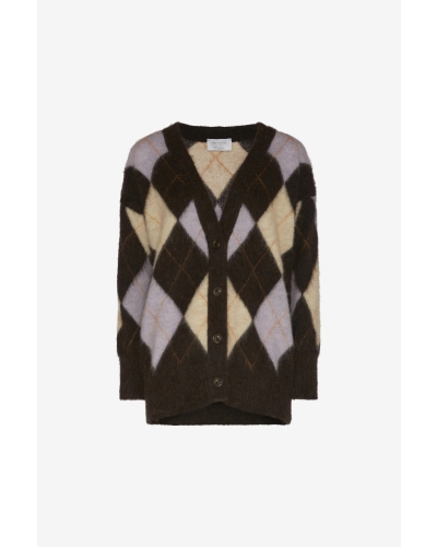 Daniele Fiesoli Harlequin cardigan brown
