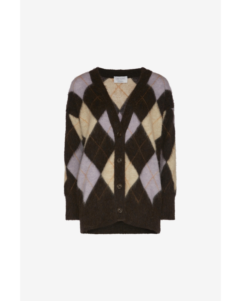 Daniele Fiesoli Harlequin cardigan brown