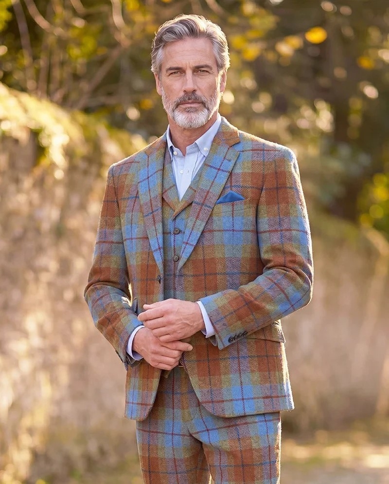 Wellington of Bilmore London gold tartan