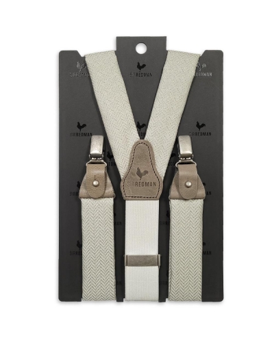Sir Redman Bretels Dandy pearl herringbone