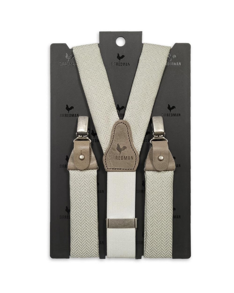 Sir Redman Bretels Dandy pearl herringbone