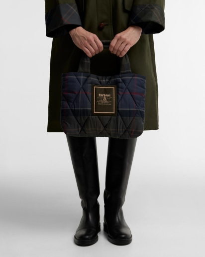 BARBOUR Barbour Tartan Arlene mini quiltedi tote bag