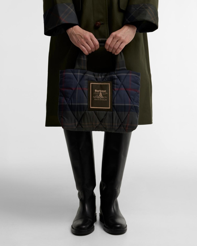 Barbour Tartan Arlene mini quiltedi tote bag tn43 classic tartan