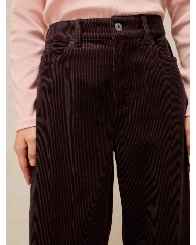 White Stuff Ayla cord wide leg trousers dark brown