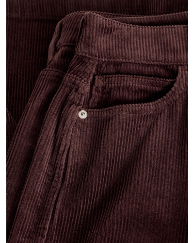 White Stuff Ayla cord wide leg trousers dark brown