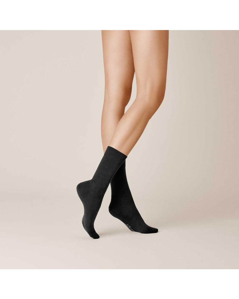 Kunert Soft wool cotton socks black
