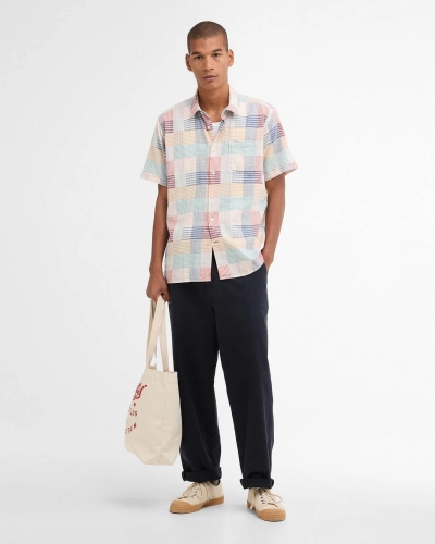 Barbour Oakshore summer fit shirt red