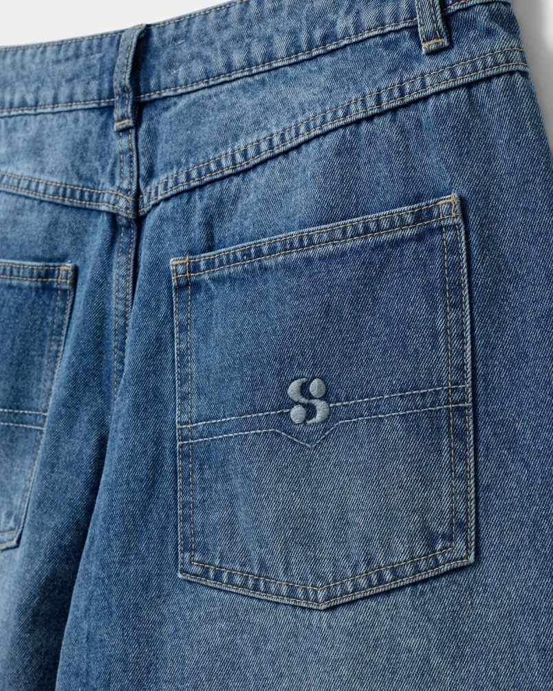 Sofie Schnoor Stoke oversized shorts denim  blue