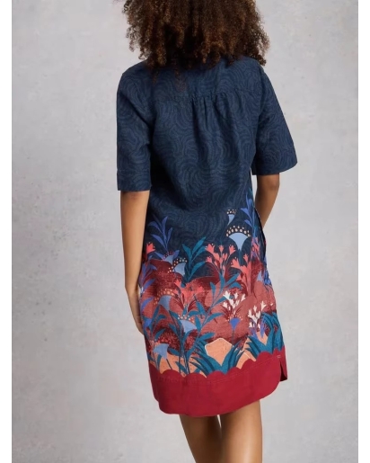 WHITE STUFF White Stuff June linen dress navy